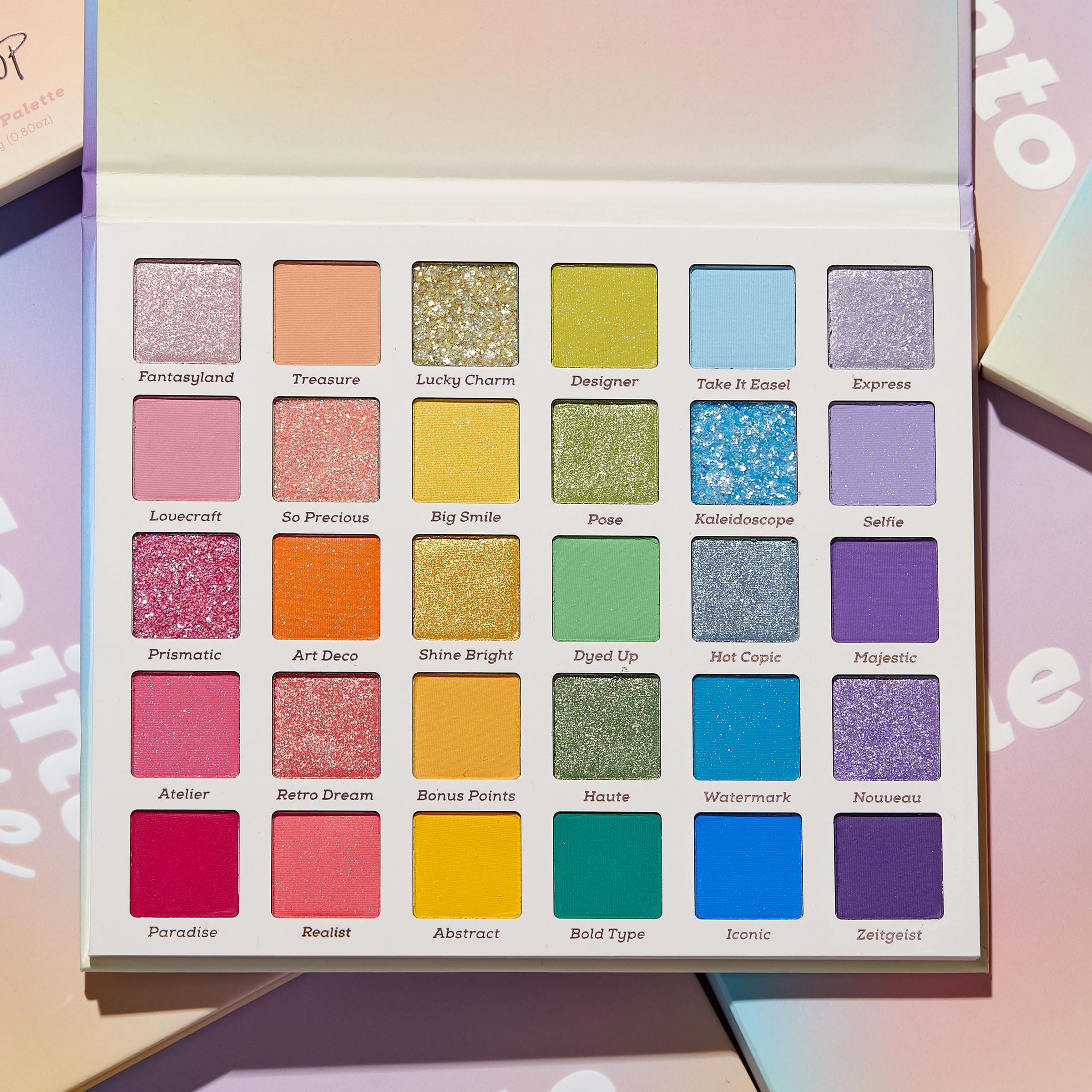 ColourPop Fade Into Hue Eyeshadow Palette - Multi-Color Eye Makeup Palette with Matte, Metallic & Glitter Finishes - High-Pigment Eye Makeup with a Long-Wearing Formula (0.8 oz) - Image 6