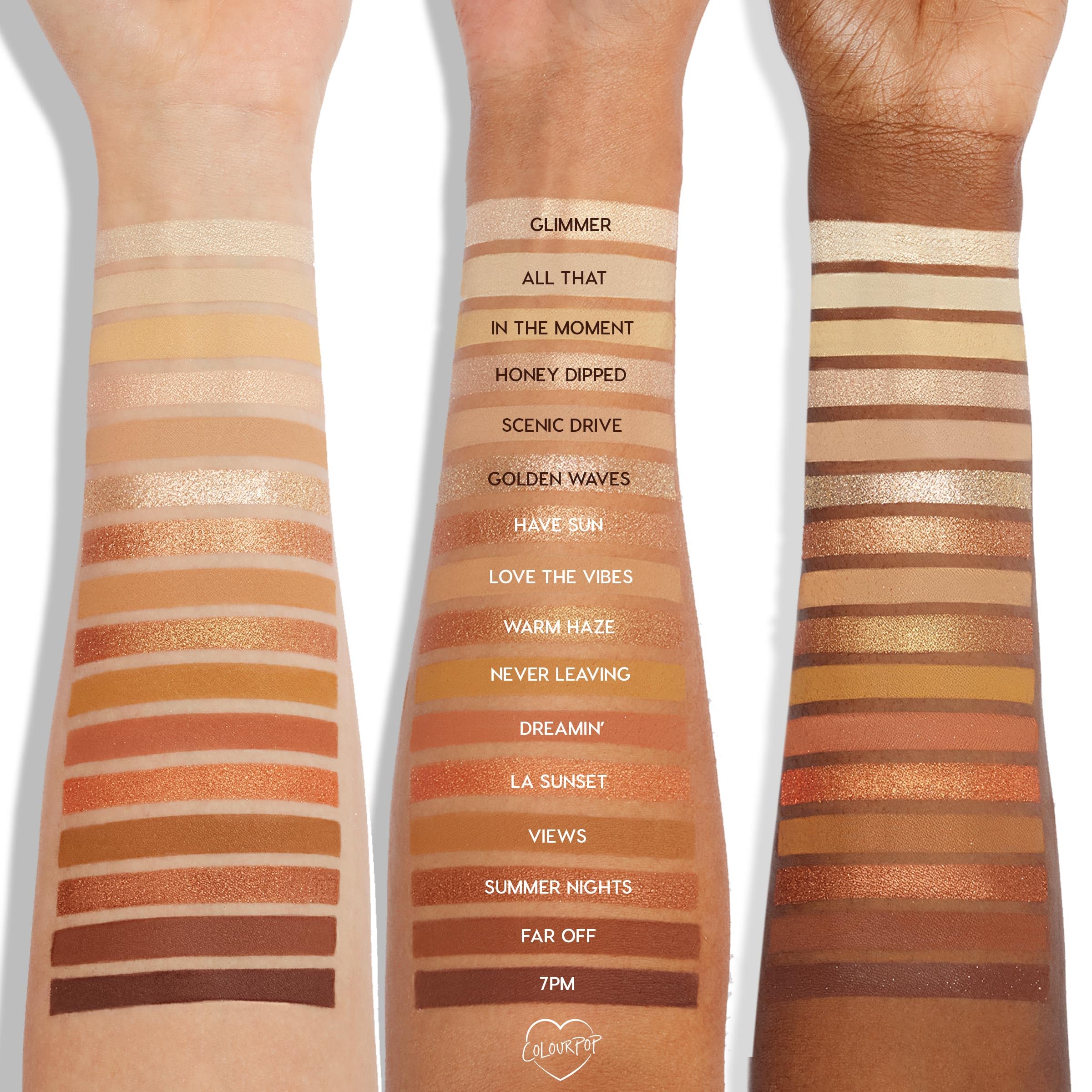 ColourPop Golden Hour Eyeshadow Palette - Sunset Tone Eye Makeup Palette with Duo-Chrome, Metallic, Matte Sparkle & Glitter Finishes - High-Pigment Eye Makeup with a Long-Wearing Formula (0.67 oz) - Image 5
